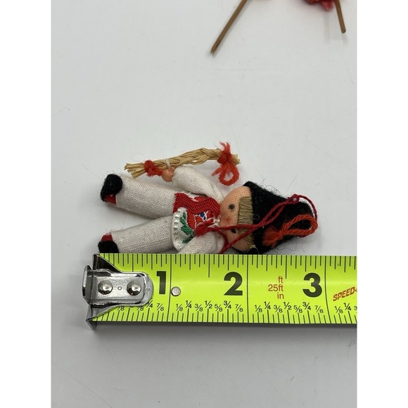 Mini Dutch? Ethnic Folk‎ Art Doll Ornaments 3" 8 Figures Hobby Horse Accessories - Picture 7 of 7